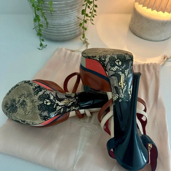 Cesare Paciotti Multicolor Strappy Heels - Picture 3 of 5